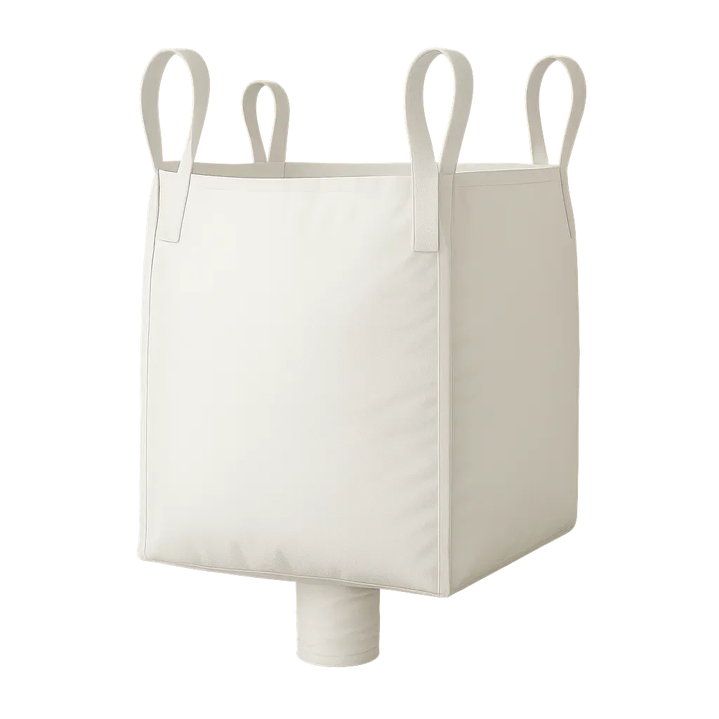 Big bag modelo C3 — Boca-aberta, Válvula inferior